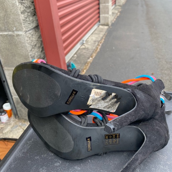 Cape Robbin Multi Color Suede bungees Strappy Stilleto Sandals Size 7.5 - Picture 10 of 10